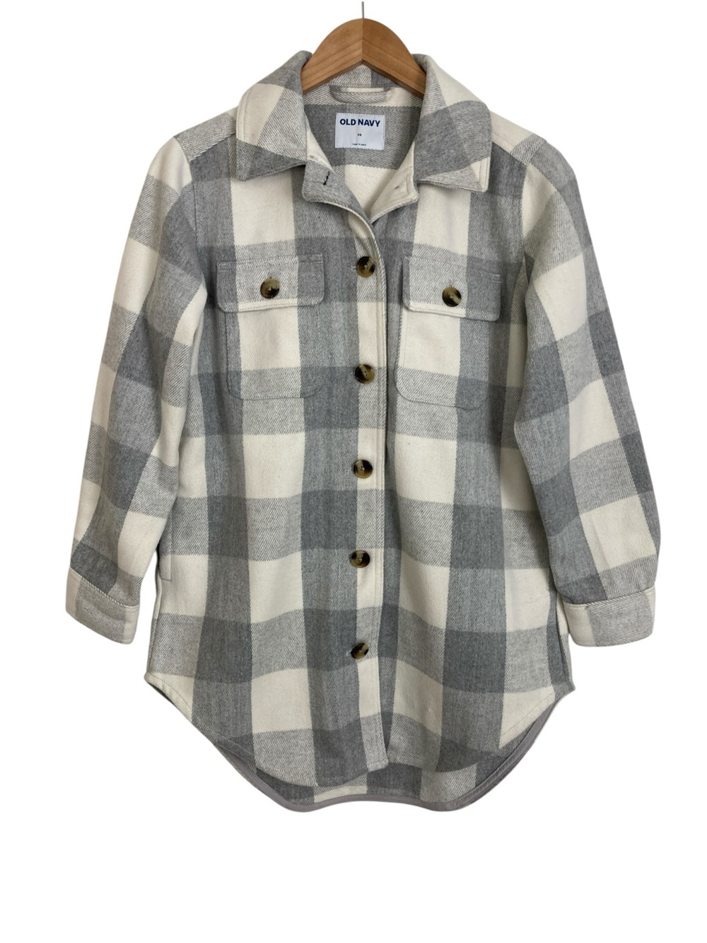 Old Navy Oversize Buffalo Plaid Flannel Jacket, Size Small